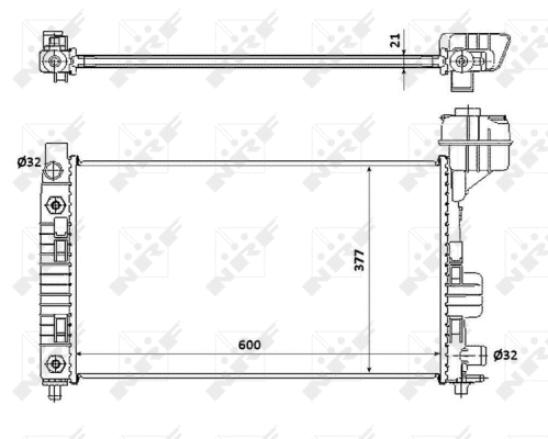 Radiateur, refroidissement du moteur NRF 54718