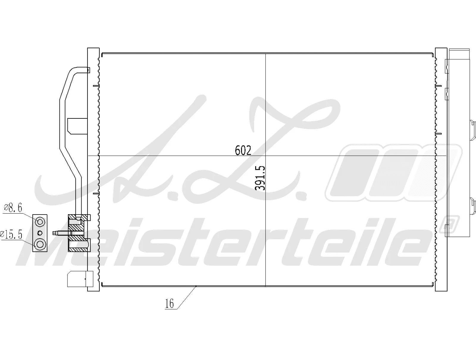 Condenseur, climatisation A.Z. Meisterteile AZMT-45-030-1112