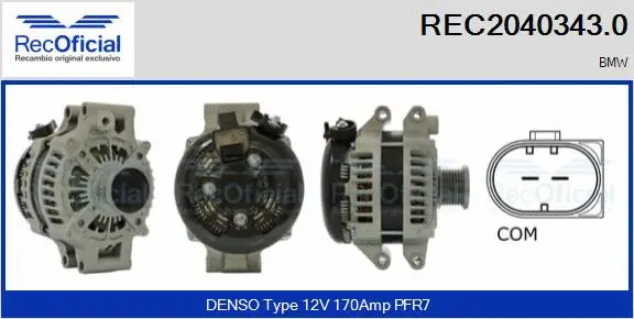 Alternateur RECOFICIAL REC2040343.0