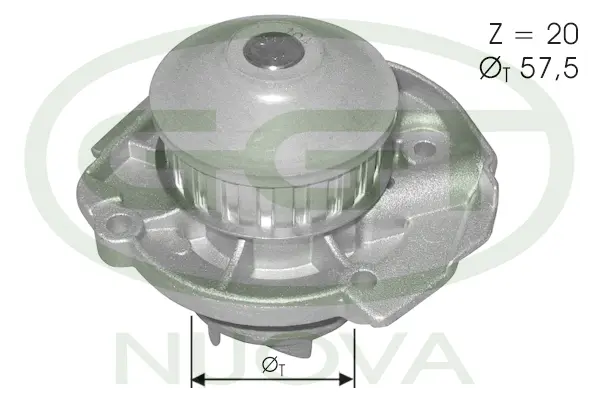 Pompe à eau, refroidissement du moteur GGT PA10771