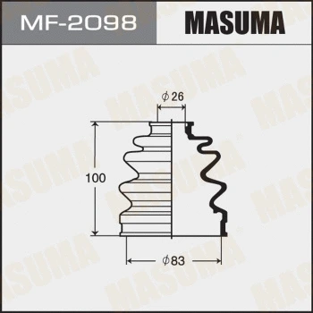 Jeu de joints-soufflets, arbre de commande MASUMA MF-2098