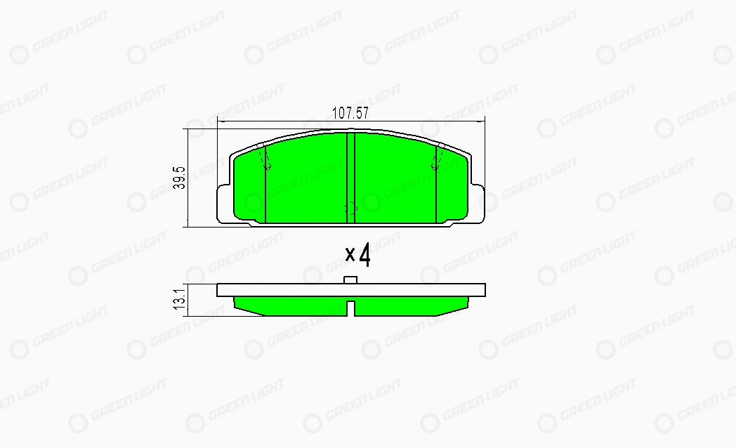 Kit de plaquettes de frein, frein à disque Automotive Adriado GLBP0088