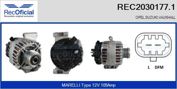 Alternateur RECOFICIAL REC2030177.1