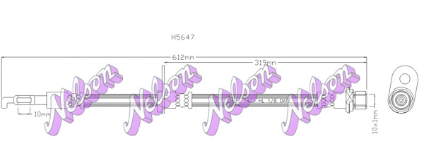 Flexible de frein KAWE H5647