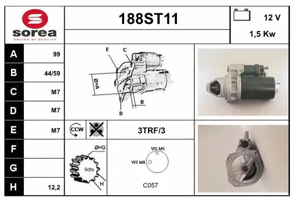 Démarreur STARTCAR 188ST11