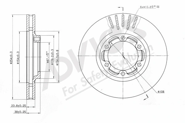 Disque de frein ADVICS-SEA D6F280