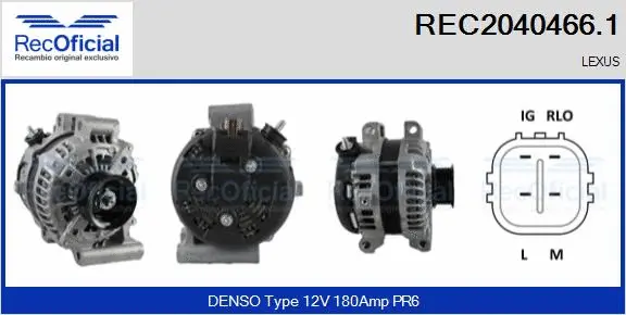 Alternateur RECOFICIAL REC2040466.1