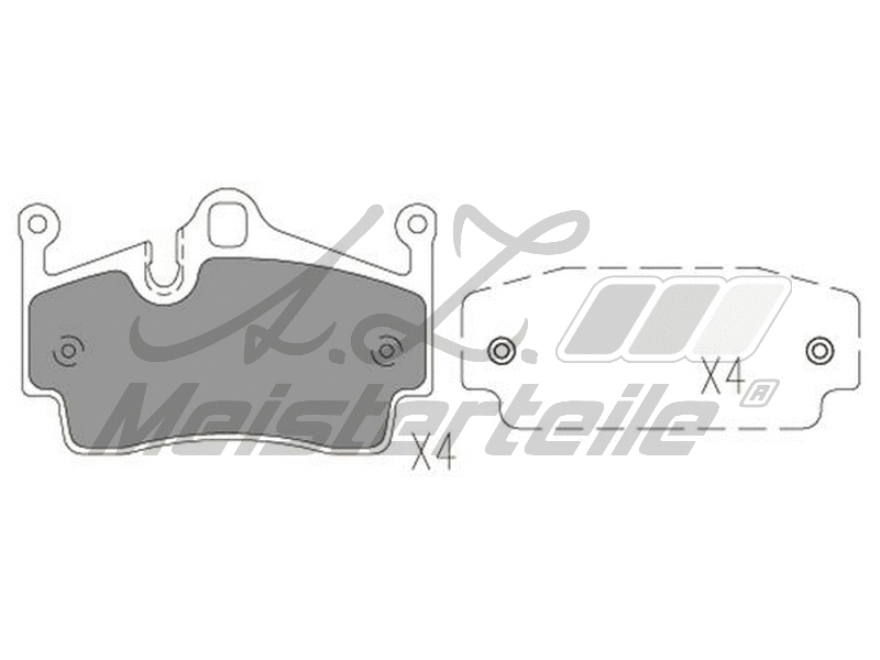 Kit de plaquettes de frein, frein à disque A.Z. Meisterteile AZMT-44-022-2055