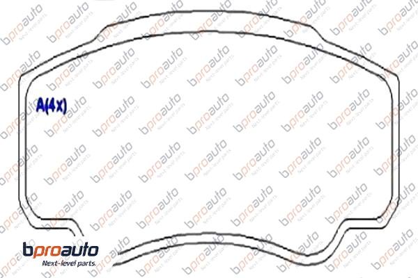 Kit de plaquettes de frein, frein à disque BPROAUTO 1BP30876AA
