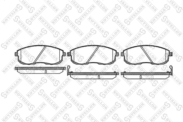 Kit de plaquettes de frein, frein à disque STELLOX 304 012-SX