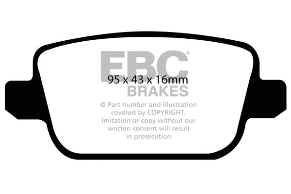Kit de plaquettes de frein, frein à disque EBC Brakes DP21933