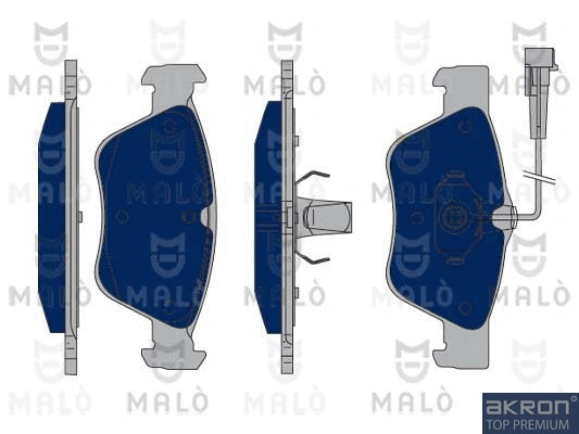 Kit de plaquettes de frein, frein à disque AKRON-MALÒ 1050362