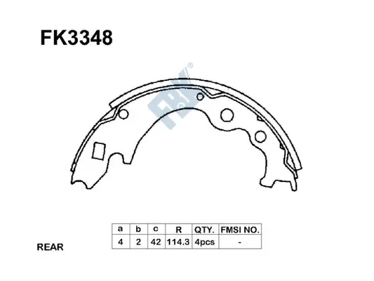Jeu de mâchoires de frein FBK FK3348