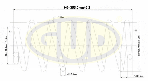 Ressort de suspension G.U.D. GCS950283