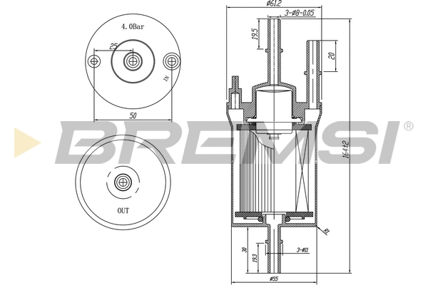 Filtre à carburant BREMSI FE0391