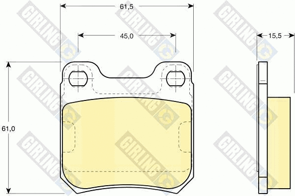 Kit de plaquettes de frein, frein à disque GIRLING 6109152