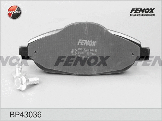 Kit de plaquettes de frein, frein à disque FENOX BP43036