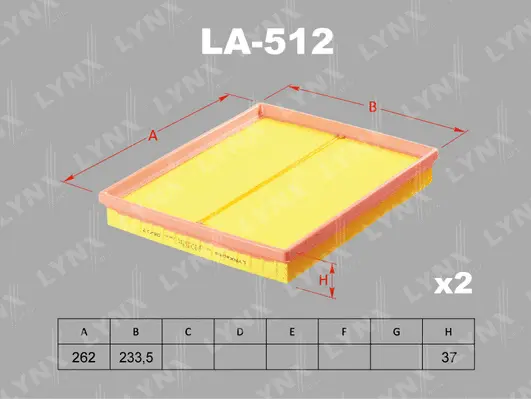 Filtre à air LYNXAUTO LA-512
