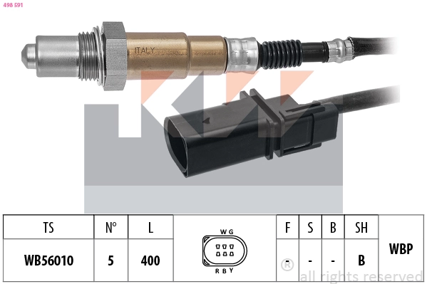 Sonde lambda KW 498 591