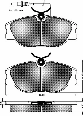 Kit de plaquettes de frein, frein à disque BSF 10134