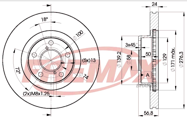Disque de frein FREMAX BD-0033
