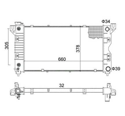 Radiateur, refroidissement du moteur HART 606 408