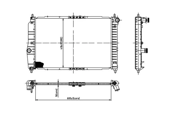 Radiateur, refroidissement du moteur ORDONEZ 2066027