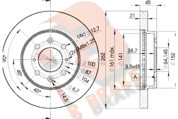 Disque de frein R BRAKE 78RBD21700