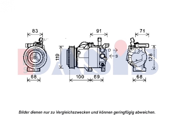 Compresseur, climatisation AKS DASIS 851952N