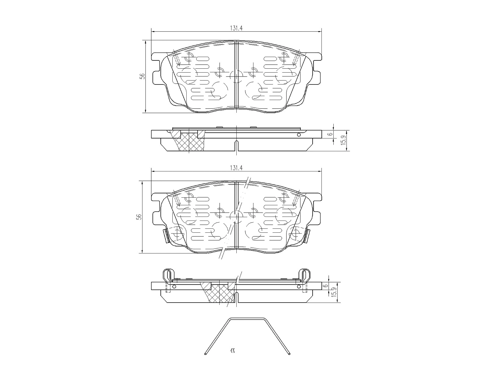 Kit de plaquettes de frein, frein à disque A.Z. Meisterteile AZMT-44-022-1198