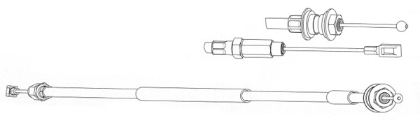 Tirette à câble, commande d'embrayage CEF VW01165