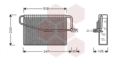 Évaporateur climatisation VAN WEZEL 3000V329