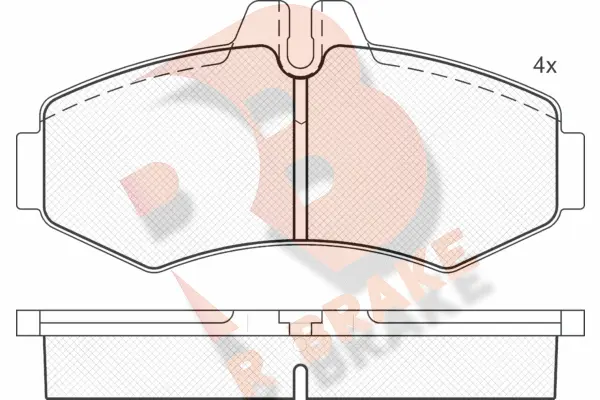 Kit de plaquettes de frein, frein à disque R BRAKE RB1288