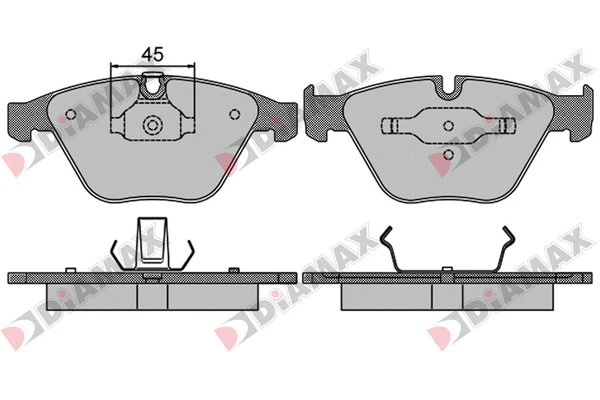 Kit de plaquettes de frein, frein à disque DIAMAX N09472