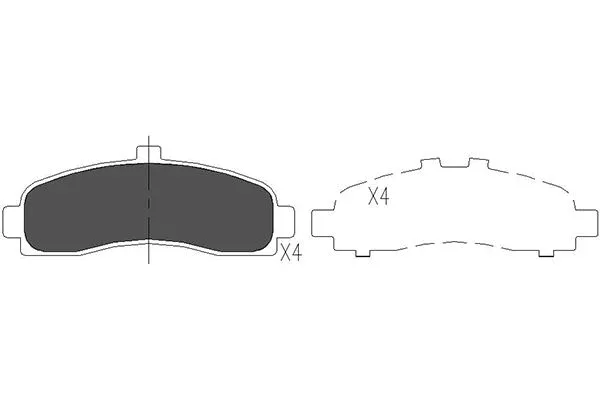 Kit de plaquettes de frein, frein à disque KAVO PARTS KBP-6505
