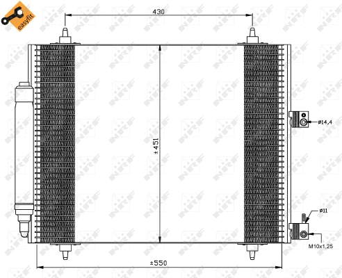 Condenseur, climatisation NRF 35669
