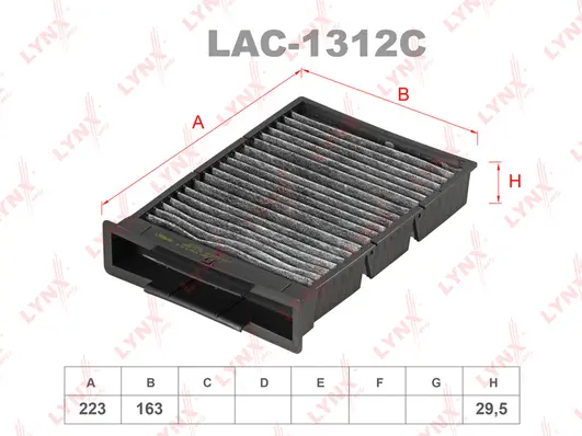 Filtre, air de l'habitacle LYNXAUTO LAC-1312C