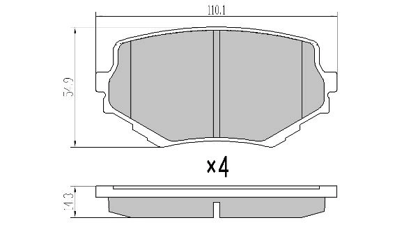 Kit de plaquettes de frein, frein à disque FREMAX FBP-1046