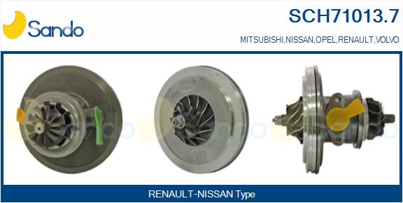 Groupe carter, turbocompresseur SANDO SCH71013.7