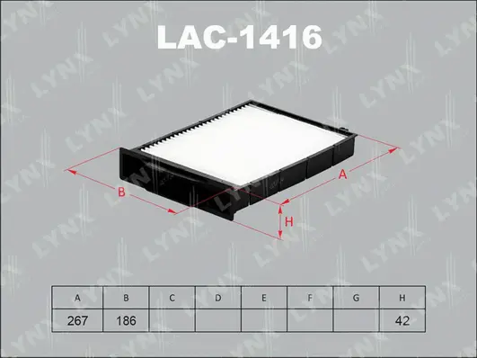 Filtre, air de l'habitacle LYNXAUTO LAC-1416