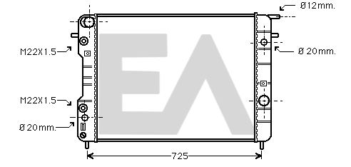 Radiateur, refroidissement du moteur EACLIMA 31R54178