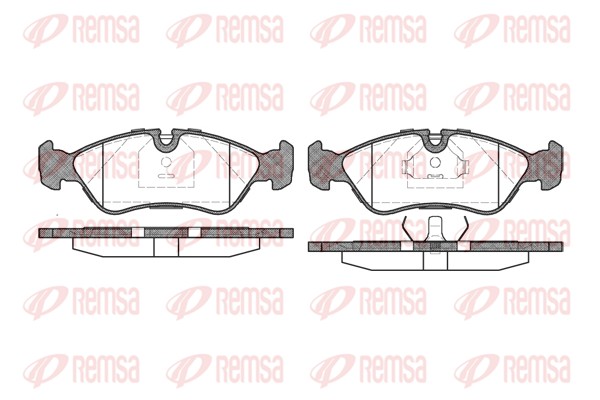 Kit de plaquettes de frein, frein à disque REMSA 0286.20