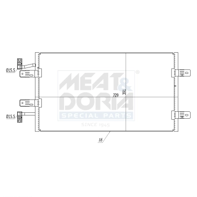 Condenseur, climatisation MEAT & DORIA 991177