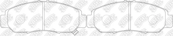 Kit de plaquettes de frein, frein à disque NiBK PN8465