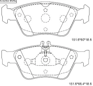Kit de plaquettes de frein, frein à disque ASIMCO KD7746