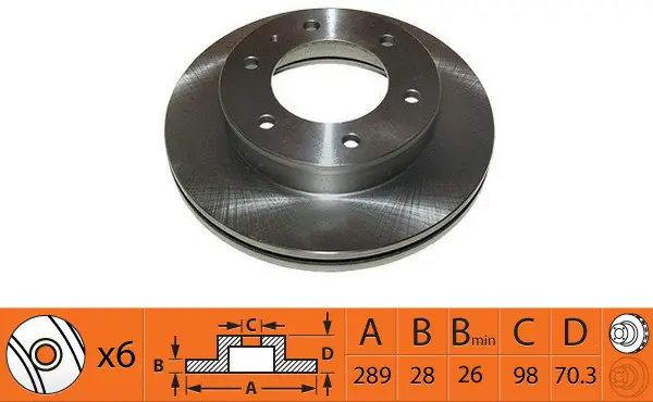 Disque de frein SB BR25116T