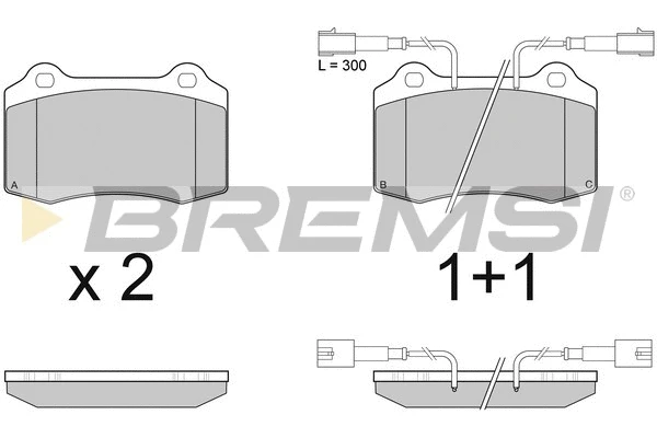 Kit de plaquettes de frein, frein à disque BREMSI BP2979