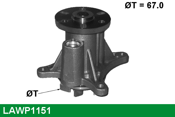 Pompe à eau, refroidissement du moteur LUCAS LAWP1151