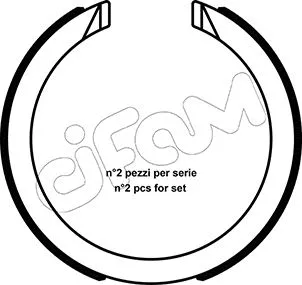 Jeu de mâchoires de frein, frein de stationnement CIFAM 153-491