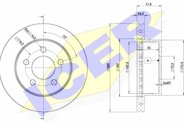 Disque de frein ICER 78BD5396-1